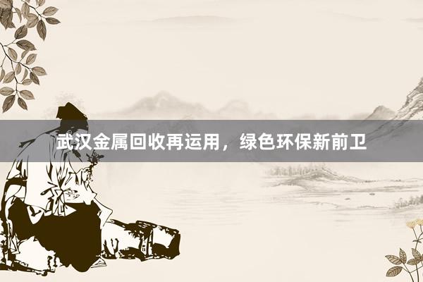 武汉金属回收再运用，绿色环保新前卫